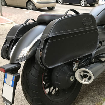 borse moto custom - Bambule' la bottega del cuoio