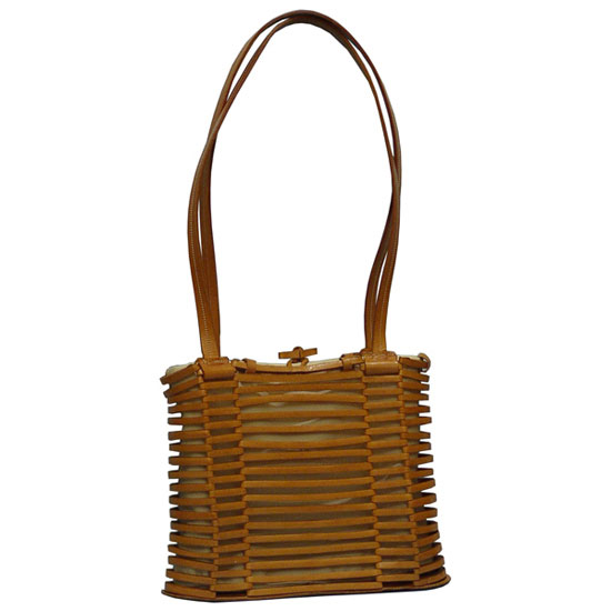 borsa-shopper-listelli orizzontali-cuoio-naturale- pelle- artigianale- fatto a mano-borse Pescara