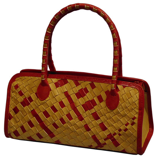 borsa-in-cuoio-intrecciato-mini-shopping-shopper- pelle- artigianale- fatto a mano-borse Pescara