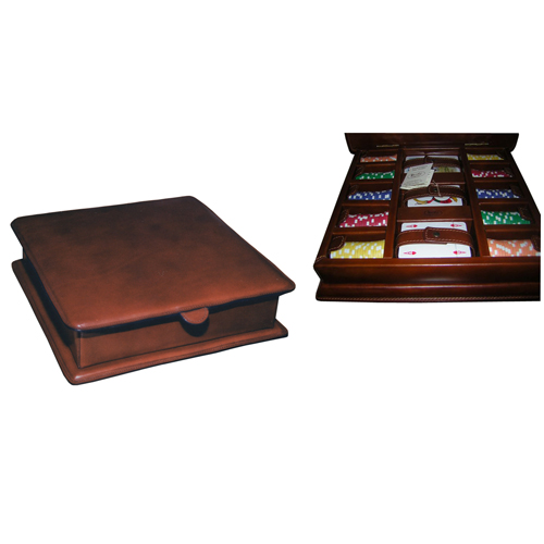 porta carte con fiches 